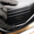 Dior Miss Caro Mini Dioramour Black Cannage Leather Bag con Cuore Rosso