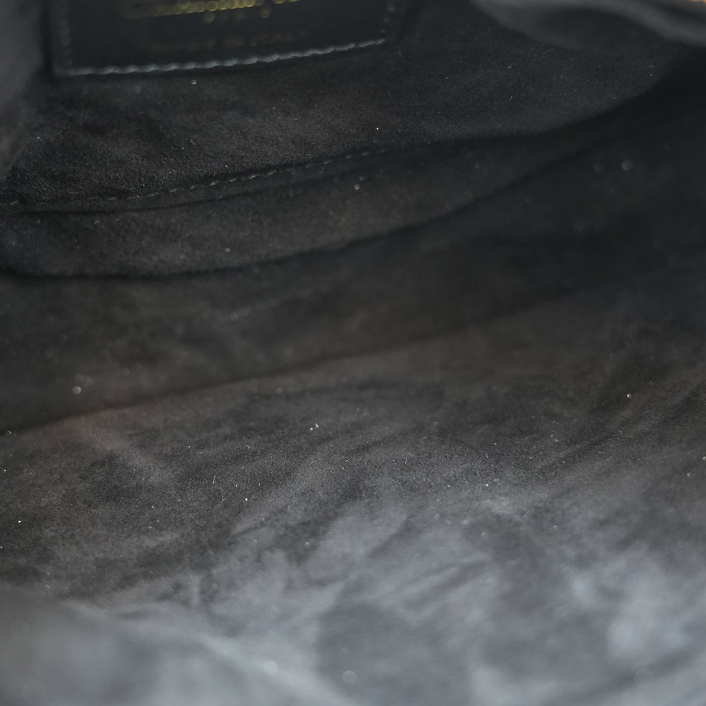 Dior Borsa a Spalla Nera Cannage in Pelle