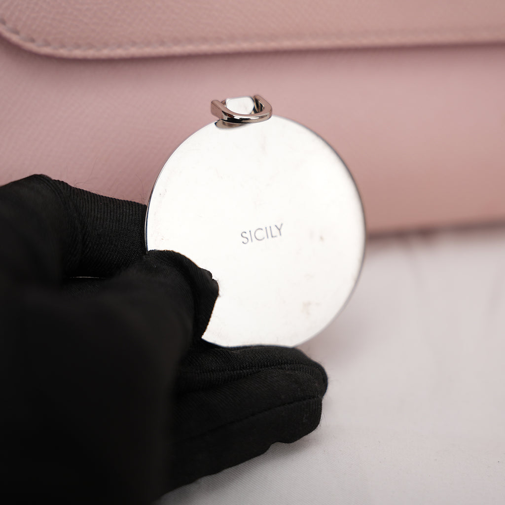 Dolce & Gabbana Sicily Medium Bag Rosa in Pelle Dauphine con Tracolla Regolabile