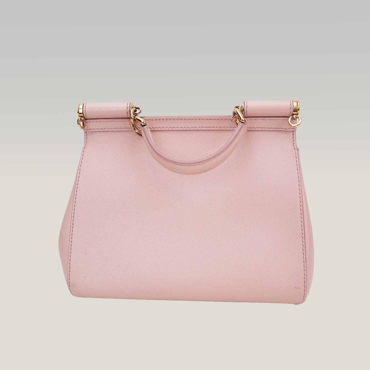 Dolce & Gabbana Sicily Medium Bag Rosa in Pelle Dauphine con Tracolla Regolabile