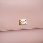 Dolce & Gabbana Sicily Medium Bag Rosa in Pelle Dauphine con Tracolla Regolabile
