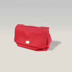 Dolce & Gabbana Miss Sicily Large Borsa a Mano Grande in Pelle Dauphine Rossa con Logo e Dettagli Dorati