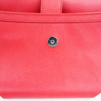 Dolce & Gabbana Miss Sicily Large Borsa a Mano Grande in Pelle Dauphine Rossa con Logo e Dettagli Dorati