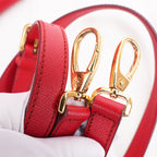 Dolce & Gabbana Miss Sicily Large Borsa a Mano Grande in Pelle Dauphine Rossa con Logo e Dettagli Dorati