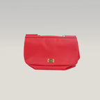 Dolce & Gabbana Miss Sicily Large Borsa a Mano Grande in Pelle Dauphine Rossa con Logo e Dettagli Dorati