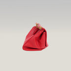Dolce & Gabbana Miss Sicily Large Borsa a Mano Grande in Pelle Dauphine Rossa con Logo e Dettagli Dorati
