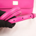 Dolce & Gabbana Sicily 26 Borsa Fucsia in Pelle con Dettagli Dorati