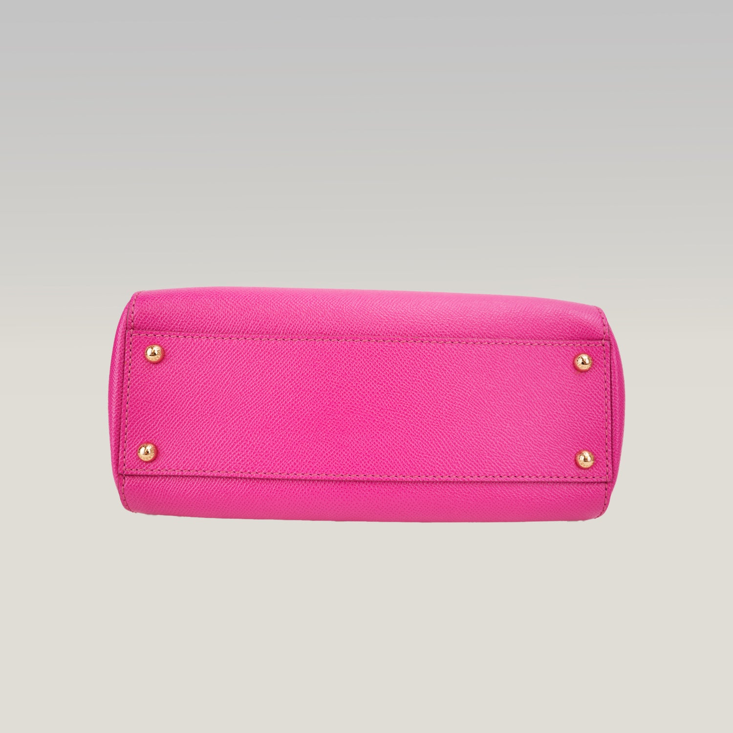 Dolce & Gabbana Sicily 26 Borsa Fucsia in Pelle con Dettagli Dorati