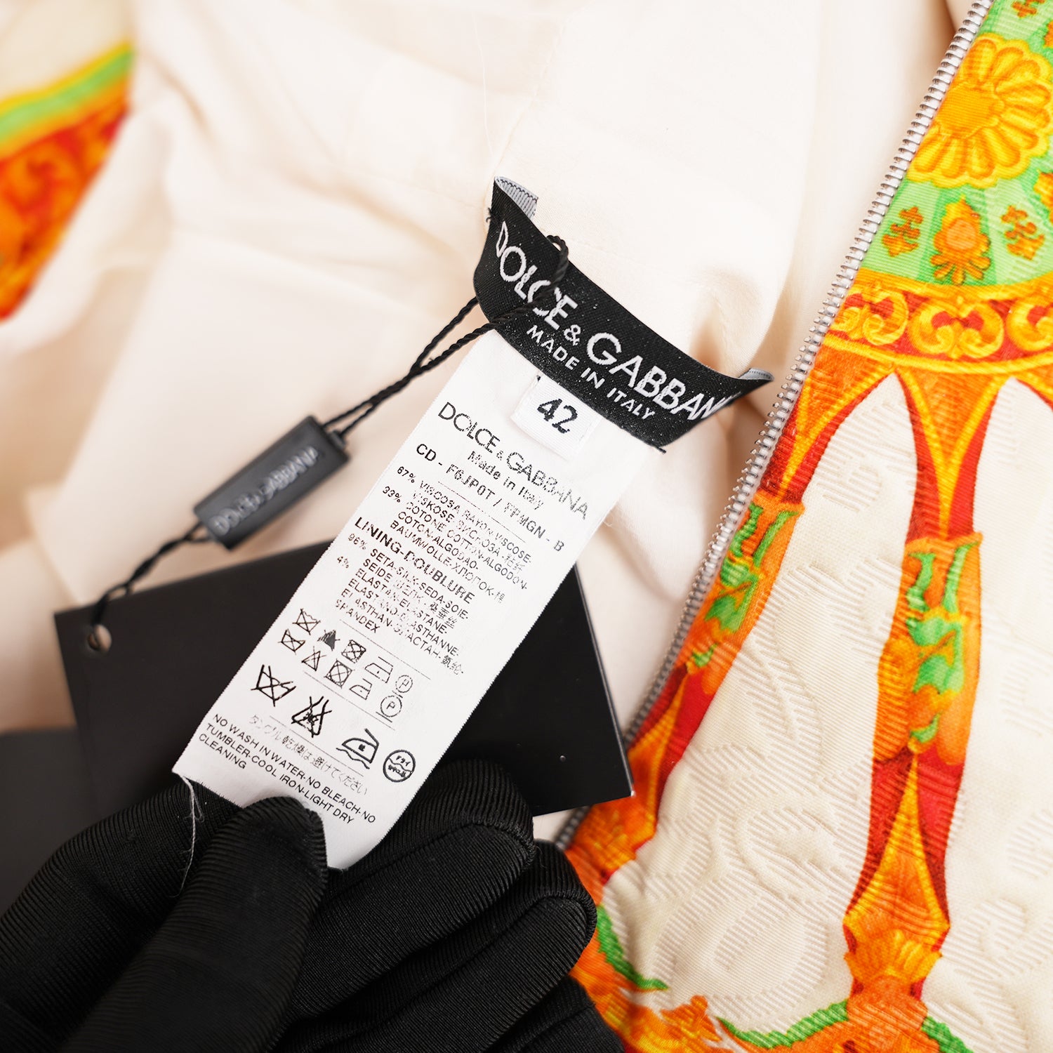 Dolce & Gabbana Maiolica Brocade Shift Mini Dress