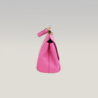 Dolce & Gabbana Sicily Small Borsa a Mano in Pelle Dauphine Rosa Fucsia con Logo e Dettagli Dorati