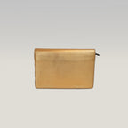 Fendi Gold Leather Wallet on Chain Bag with Gold-Tone Logo Hardware