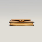 Fendi Gold Leather Wallet on Chain Bag with Gold-Tone Logo Hardware
