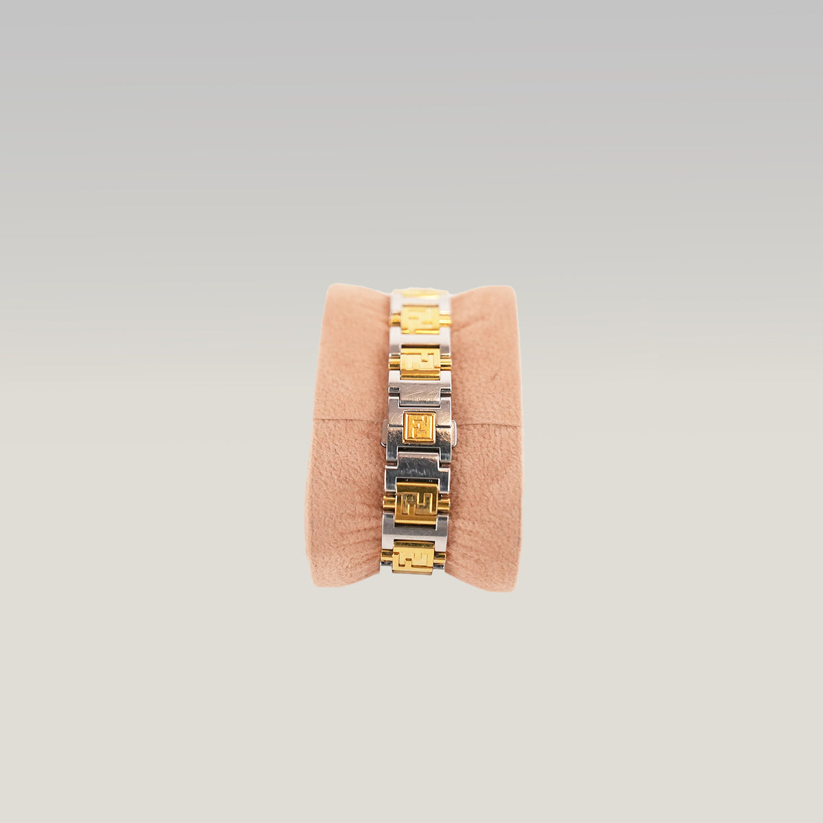 Fendi Orologio Vintage Donna con Quadrante Madreperla Bianco e Bracciale Bicolore Argento e Oro