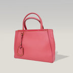 Fendi Petite 2Jours Pink Leather Tote Bag in Pelle Rosa con Charm Logo