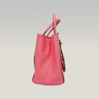 Fendi Petite 2Jours Pink Leather Tote Bag in Pelle Rosa con Charm Logo