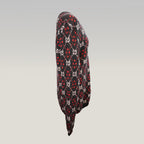 Gucci GG Diamond Maglione Uomo in Lana Nera con Logo GG Rosso e Bianco Pullover Oversize