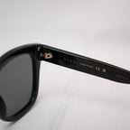 Gucci Black Oversized Square Sunglasses Grey Lenses Acetate Frame