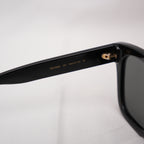 Gucci Black Oversized Square Sunglasses Grey Lenses Acetate Frame