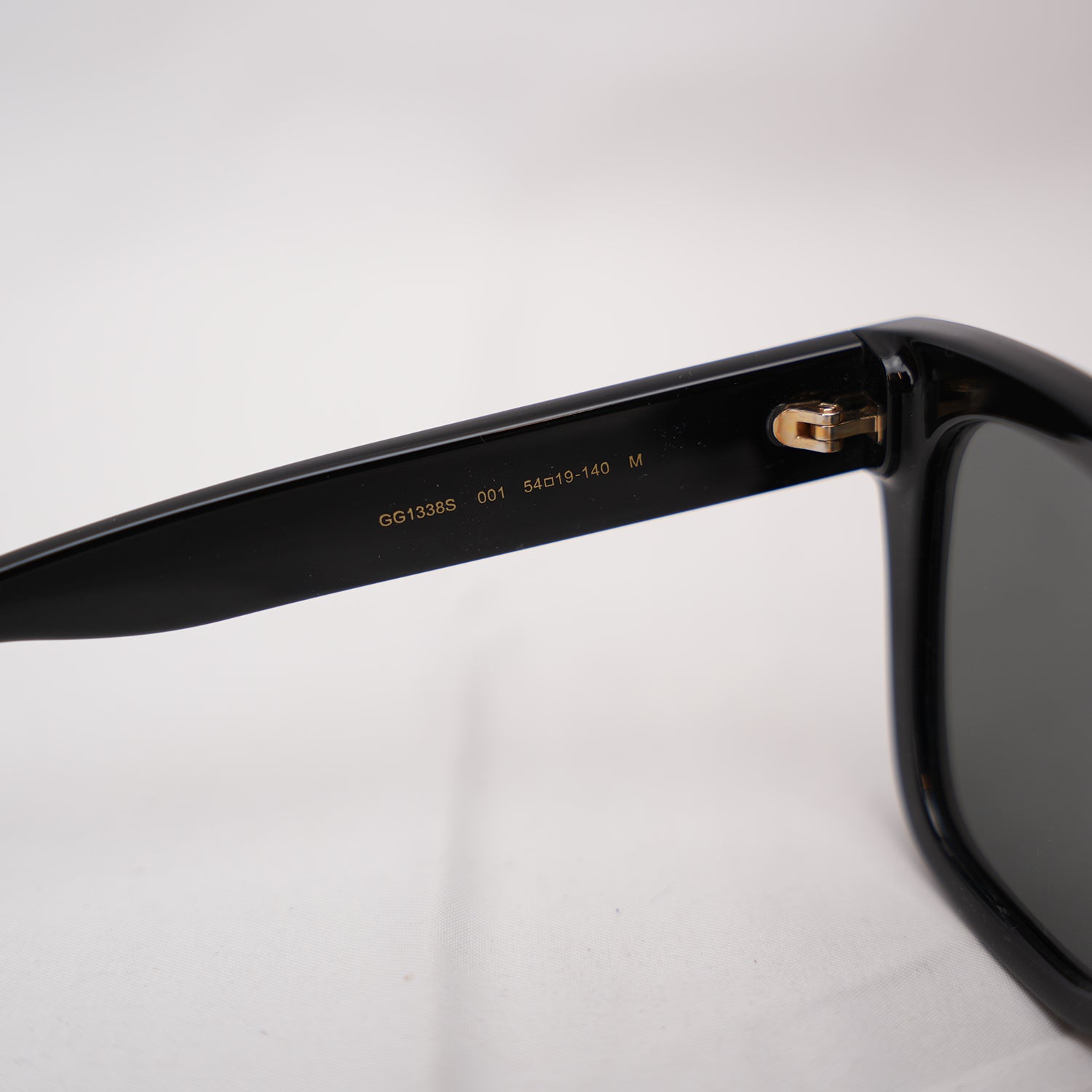 Gucci Black Oversized Square Sunglasses Grey Lenses Acetate Frame
