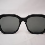 Gucci Black Oversized Square Sunglasses Grey Lenses Acetate Frame