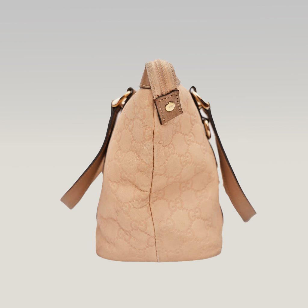 Gucci Abbey GG Signature medium beige canvas and leather