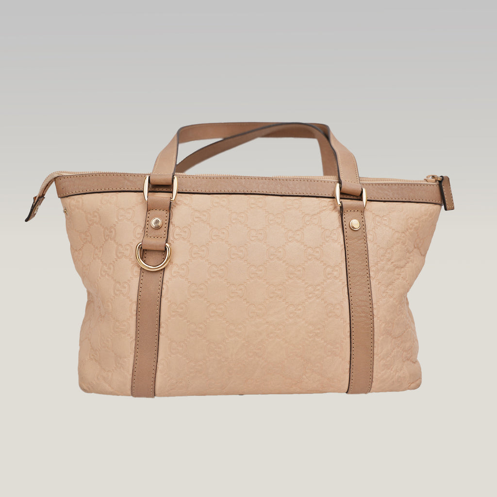 Gucci Abbey GG Signature medium beige canvas and leather