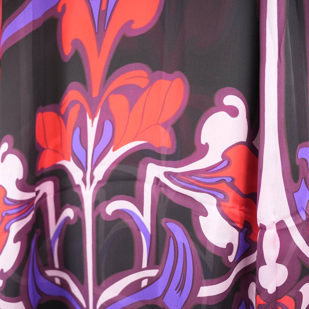 Gucci Oversized Silk Scarf Multicolor Printed Shawl Wrap