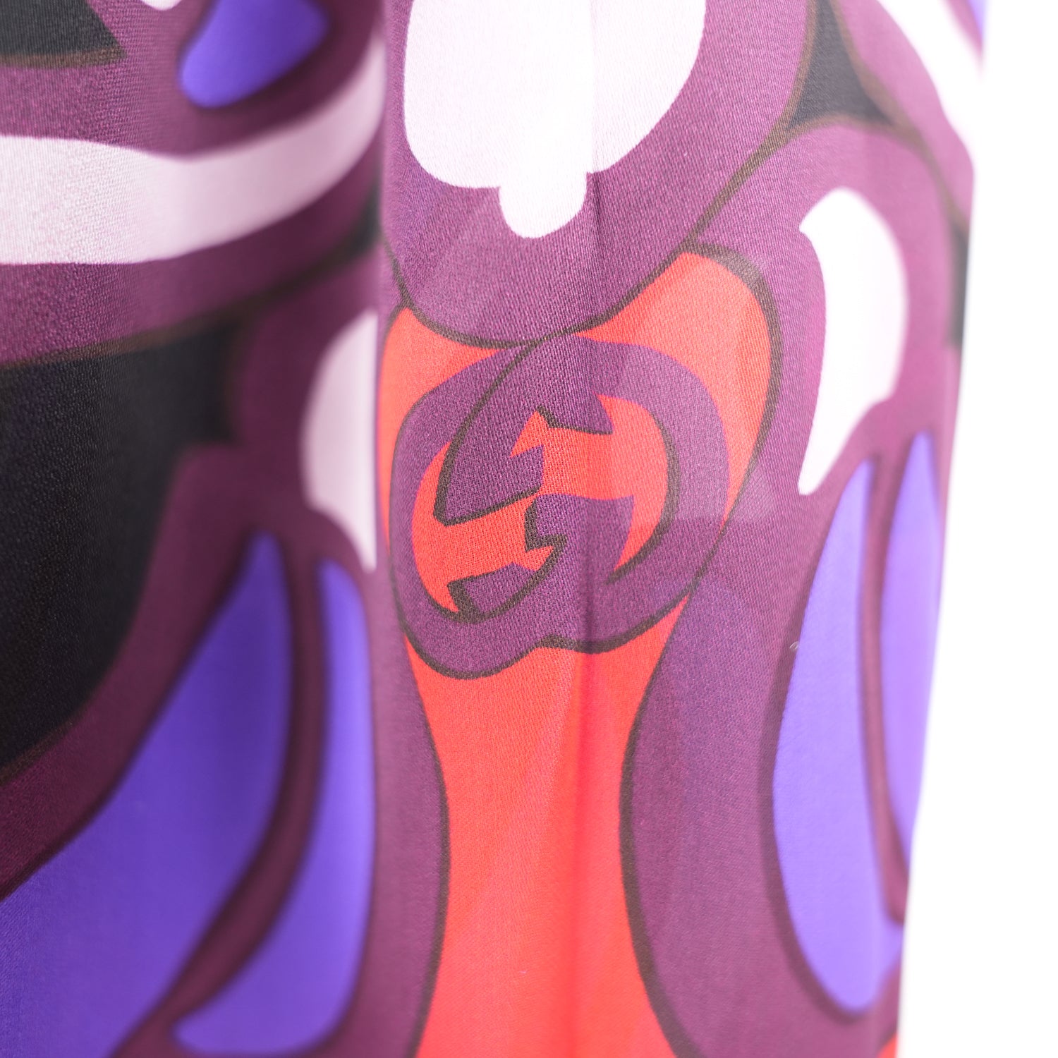 Gucci Oversized Silk Scarf Multicolor Printed Shawl Wrap