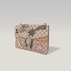 Gucci Dionysus Borsa a Spalla in Tela GG Supreme Beige con Ricami Multicolore, Cristalli e Paillettes – Dust Bag Inclusa