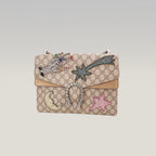 Gucci Dionysus Borsa a Spalla in Tela GG Supreme Beige con Ricami Multicolore, Cristalli e Paillettes – Dust Bag Inclusa