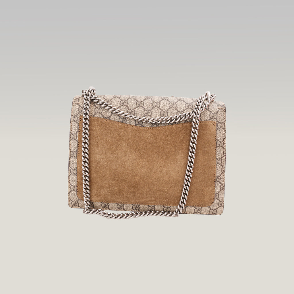 Gucci Dionysus Borsa a Spalla in Tela GG Supreme Beige con Ricami Multicolore, Cristalli e Paillettes – Dust Bag Inclusa