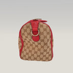 Gucci Ophidia Boston 32 GG Canvas Beige con Web Stripe Verde/Rosso e Finiture in Pelle Rossa