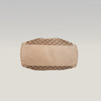 Gucci Miss GG Borsa a Spalla in Tela GG Monogram Beige e Marrone con Finiture in Pelle Beige e Dettagli Dorati