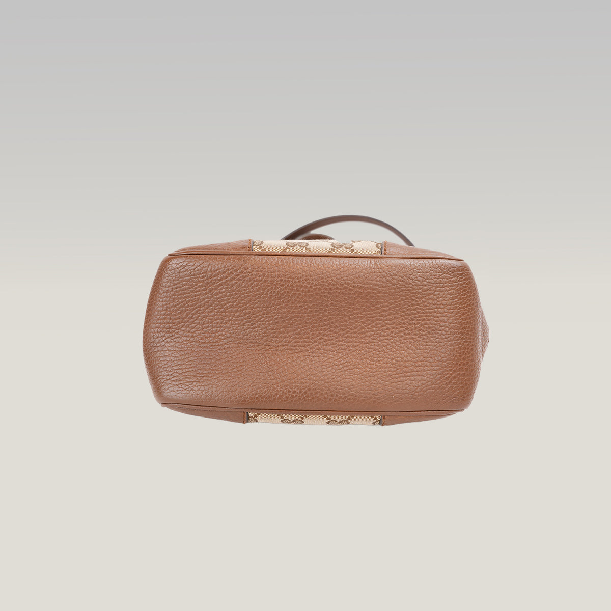 Gucci Bree Small Borsa a Mano in Tela GG Supreme Beige e Marrone con Finiture in Pelle