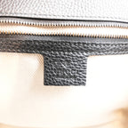 Gucci GG Marmont Borsa a Mano in Pelle Martellata Nera con Logo Double G Dorato e Manico Superiore