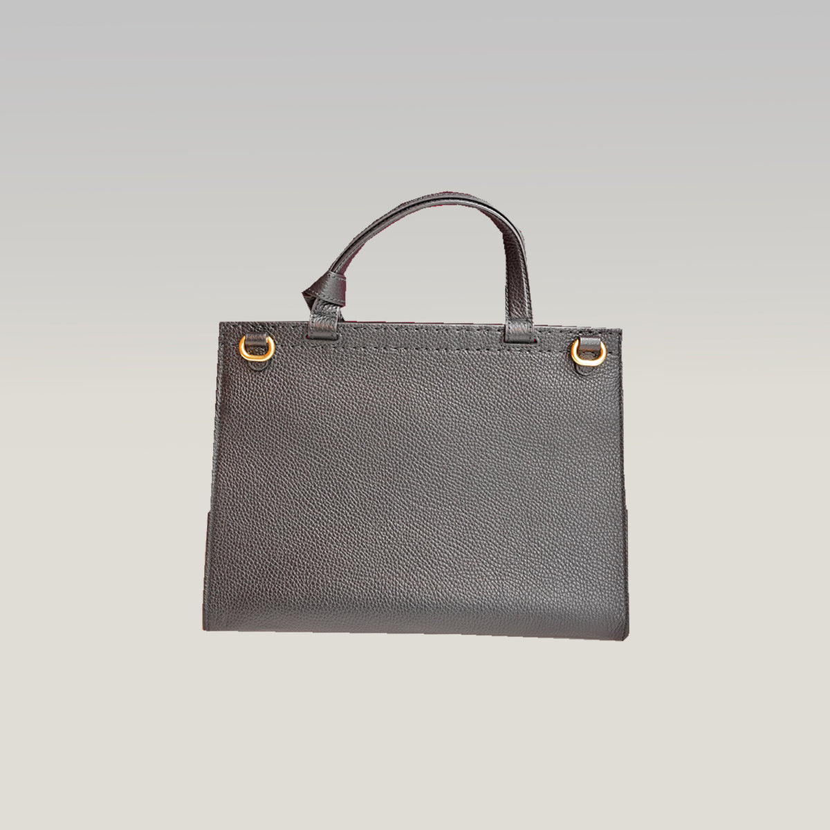 Gucci GG Marmont Borsa a Mano in Pelle Martellata Nera con Logo Double G Dorato e Manico Superiore