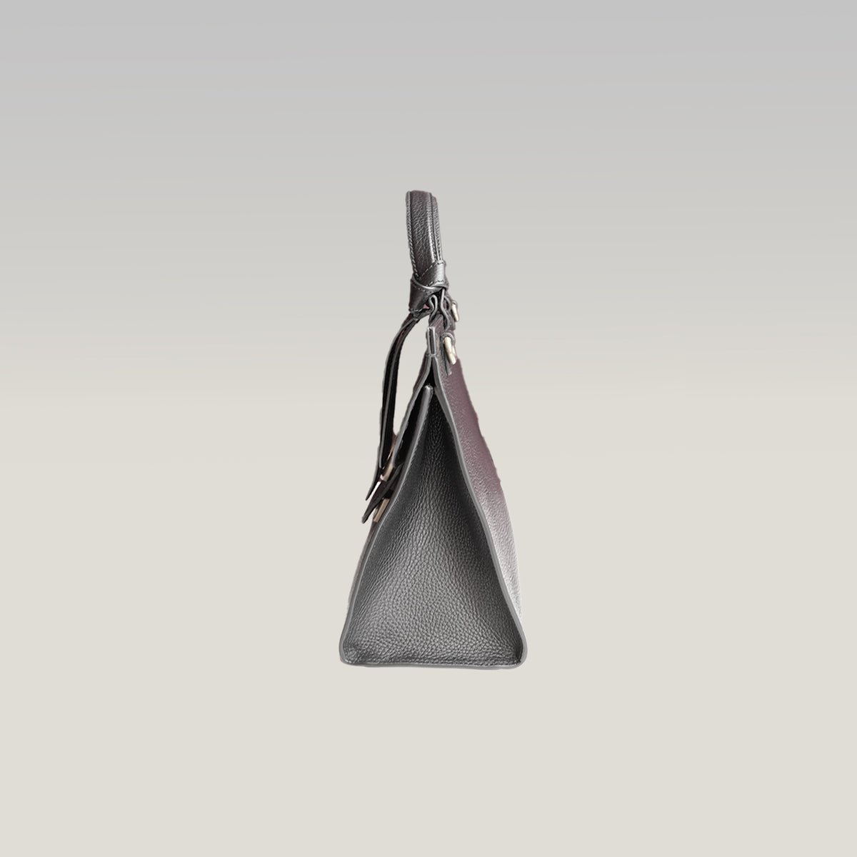 Gucci GG Marmont Borsa a Mano in Pelle Martellata Nera con Logo Double G Dorato e Manico Superiore