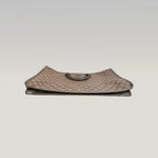 Gucci Joy Briefcase Borsa Portadocumenti in Tela GG Supreme Beige e Marrone con Finiture in Pelle Grigia