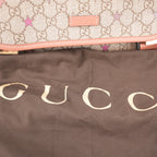 Gucci GG Supreme Monogram Stars Messenger Bag Beige Pink con Doppia Fibbia