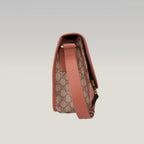 Gucci GG Supreme Monogram Stars Messenger Bag Beige Pink con Doppia Fibbia