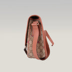 Gucci GG Supreme Monogram Stars Messenger Bag Beige Pink con Doppia Fibbia