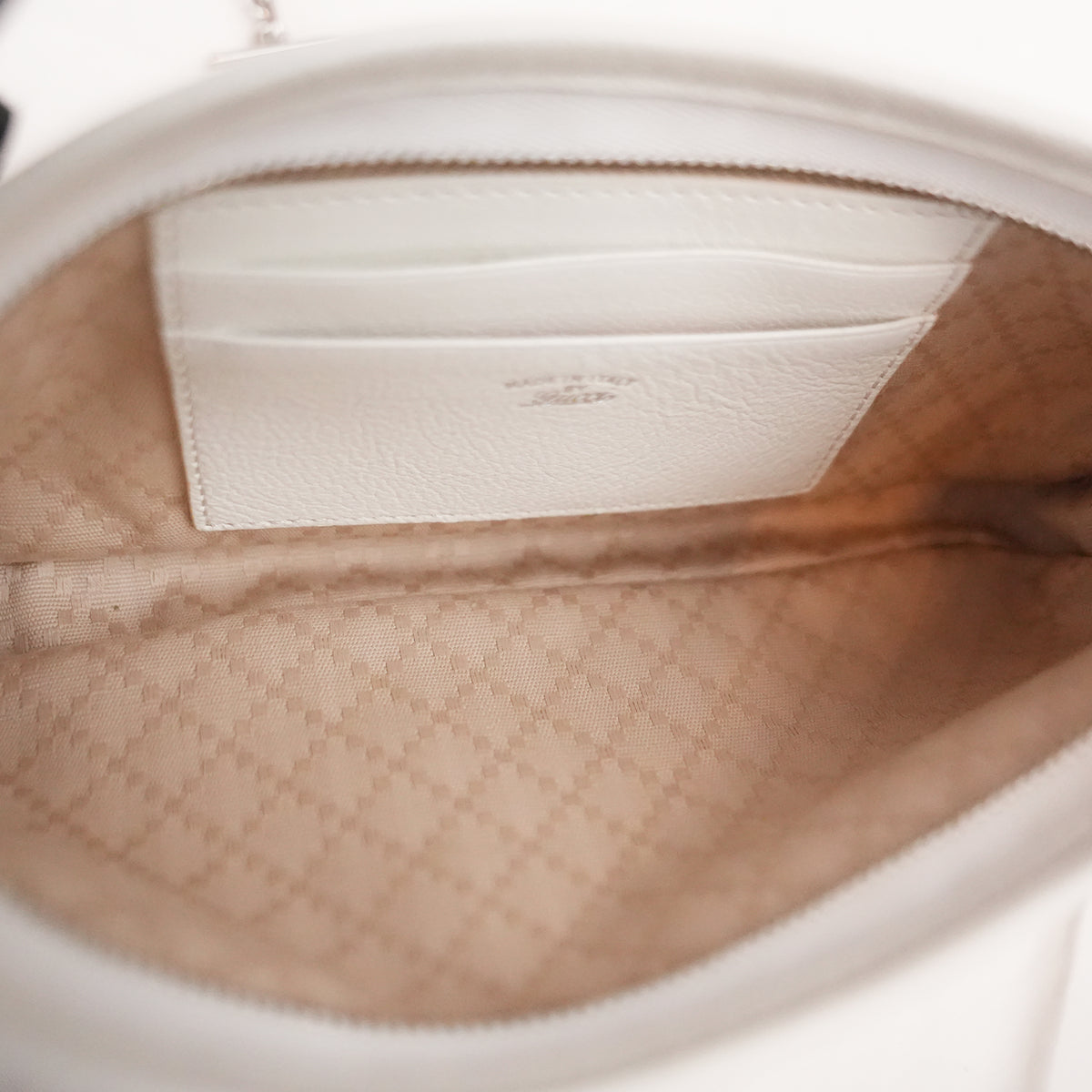 Gucci Gossip Small GG Canvas Shoulder Bag in Beige