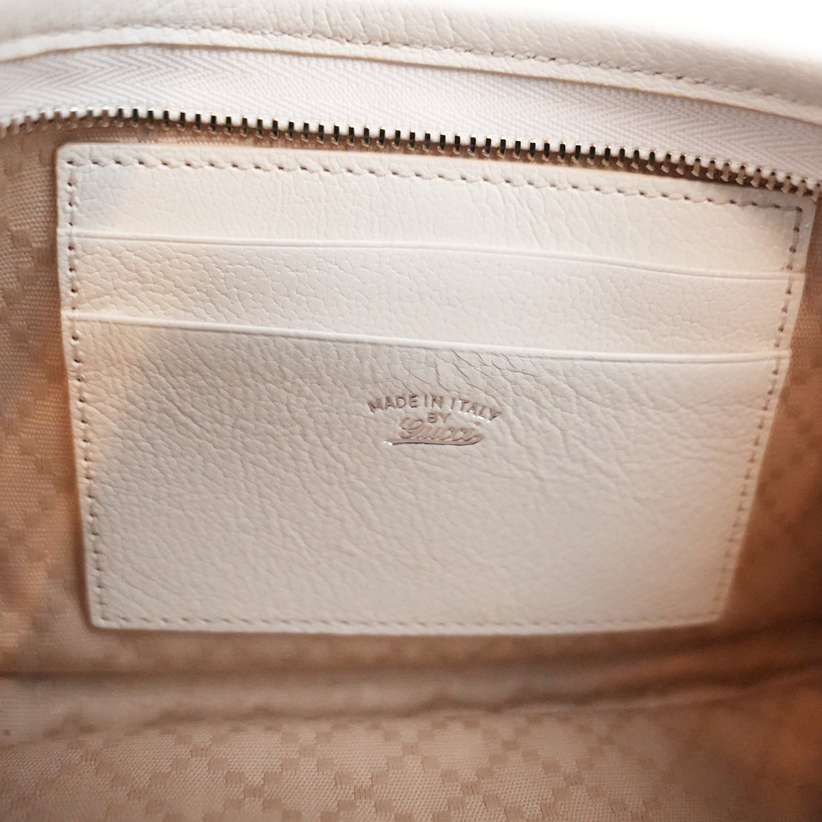 Gucci Gossip Small GG Canvas Shoulder Bag in Beige