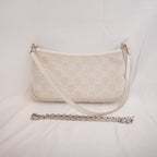 Gucci Gossip Small GG Canvas Shoulder Bag in Beige