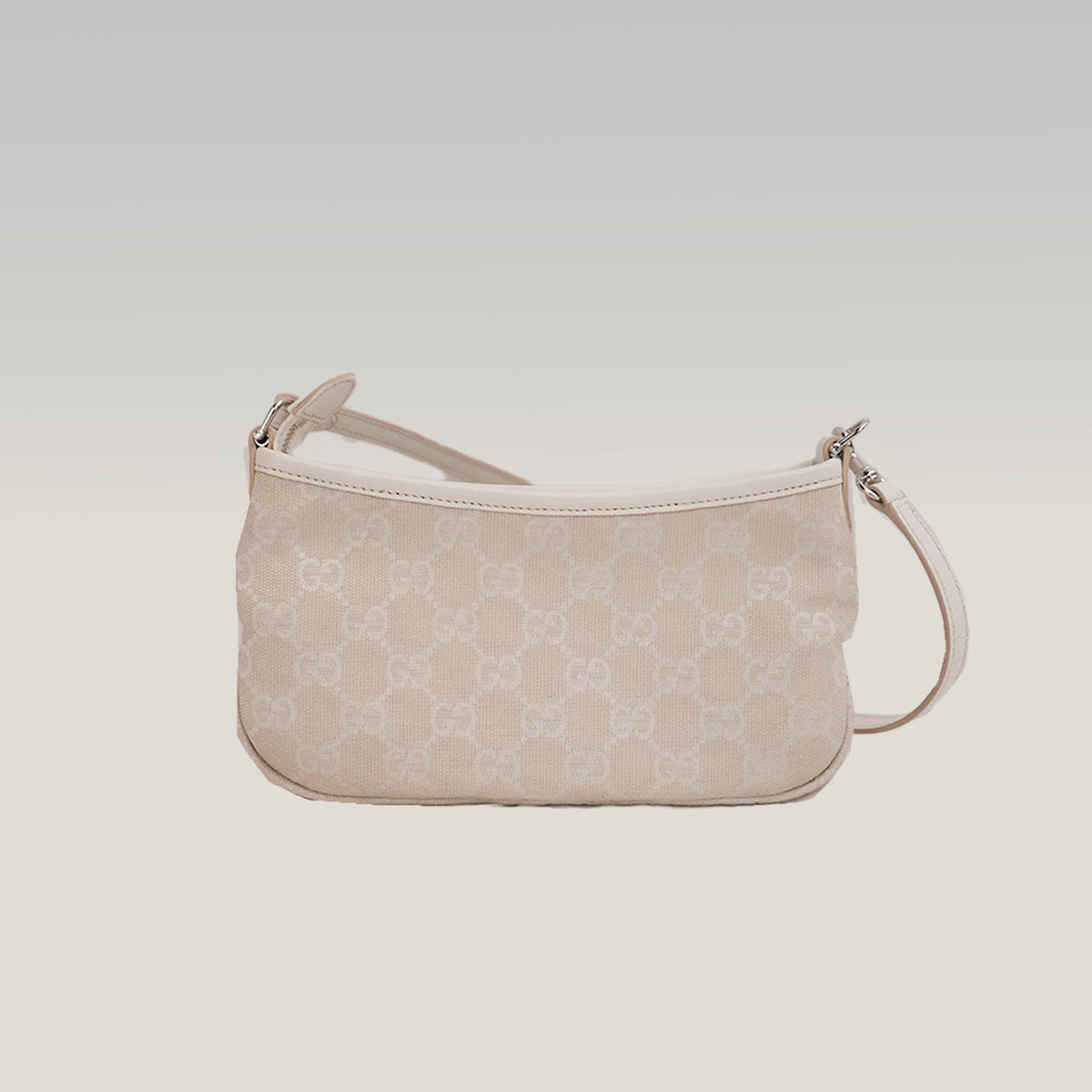 Gucci Gossip Small GG Canvas Shoulder Bag in Beige