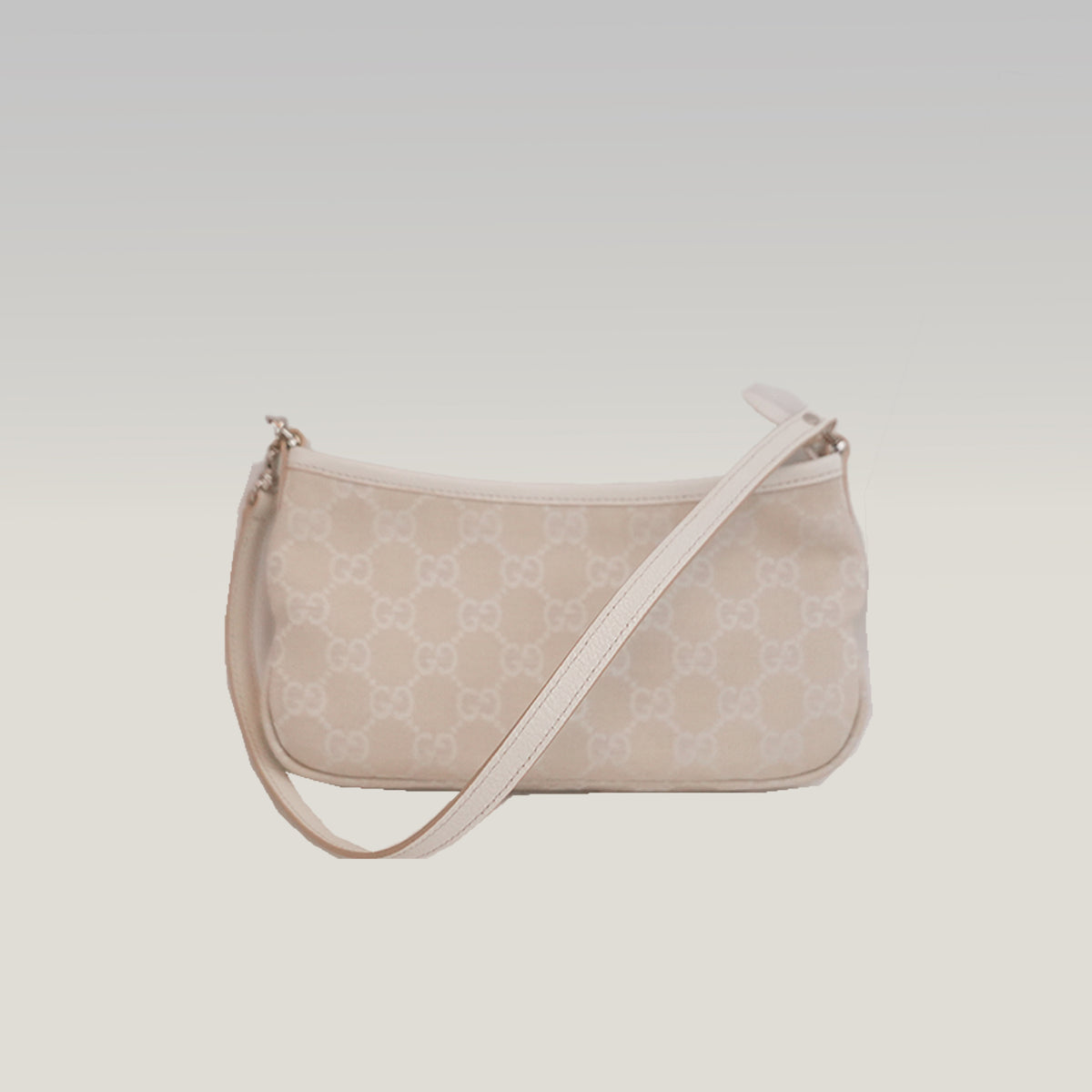 Gucci Gossip Small GG Canvas Shoulder Bag in Beige