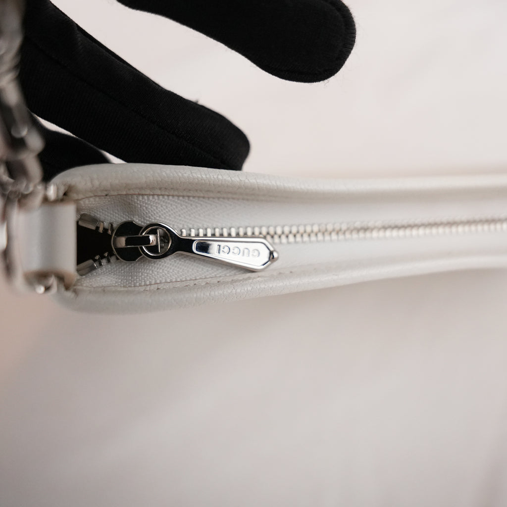 Gucci Gossip Small GG Canvas Shoulder Bag in Beige