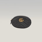 Gucci GG Marmont Marsupio Piccolo in Pelle Matelassé Nera con Logo Double G Dorato