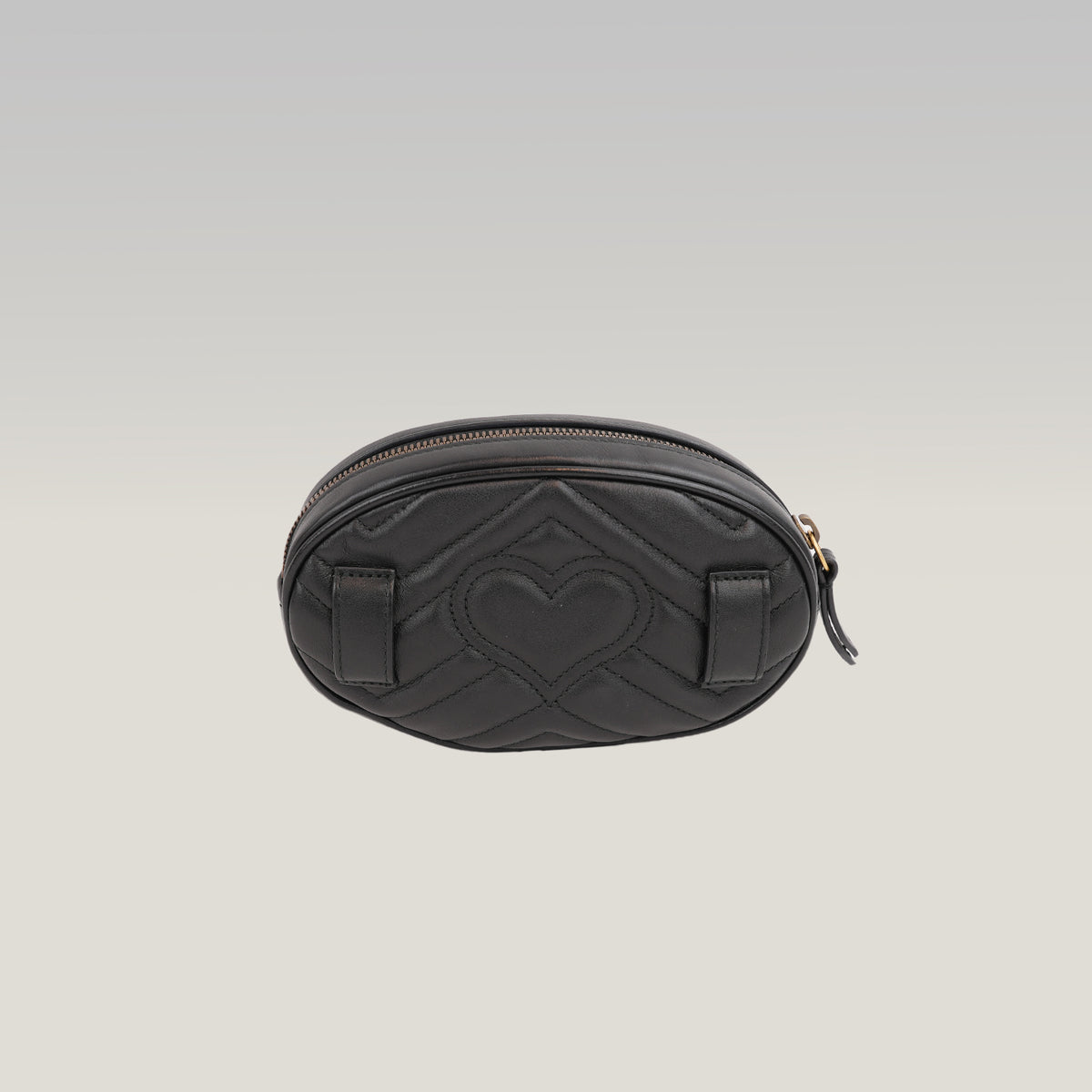Gucci GG Marmont Marsupio Piccolo in Pelle Matelassé Nera con Logo Double G Dorato