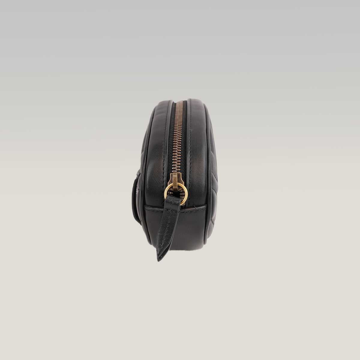 Gucci GG Marmont Marsupio Piccolo in Pelle Matelassé Nera con Logo Double G Dorato
